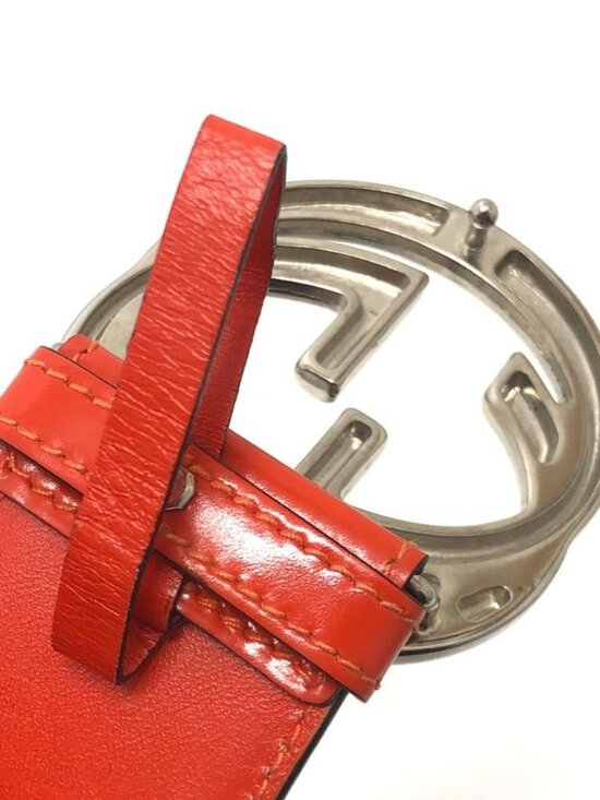 Gucci Belt GG Logo 032 194 Leather Orange